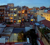  private view - from the balcony after sunset ...